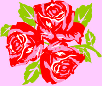 Big Trois Fleurs rose